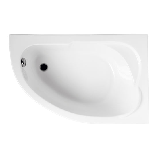 Acrylic asymmetrical corner bathtub STANDARD 130 x 85 cm